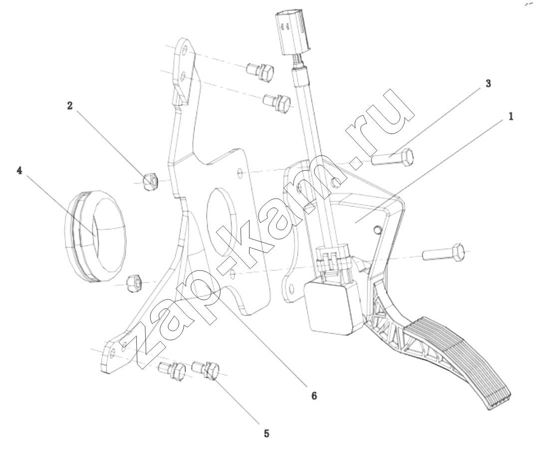 Схема/чертеж: DC97189570020 THROTTLE CONTROL / Shaanxi Shacman SX331853386 (X5000)