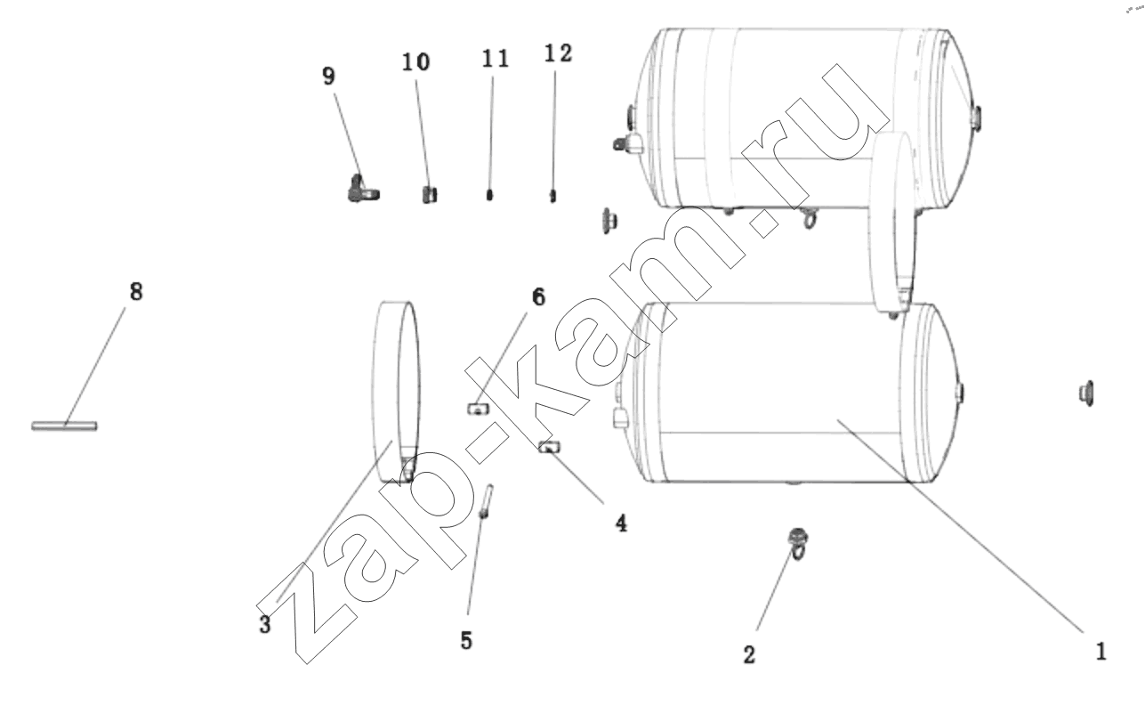 Схема/чертеж: DC96319350217 ADD AIR STORAGE / Shaanxi Shacman SX331853386 (X5000)