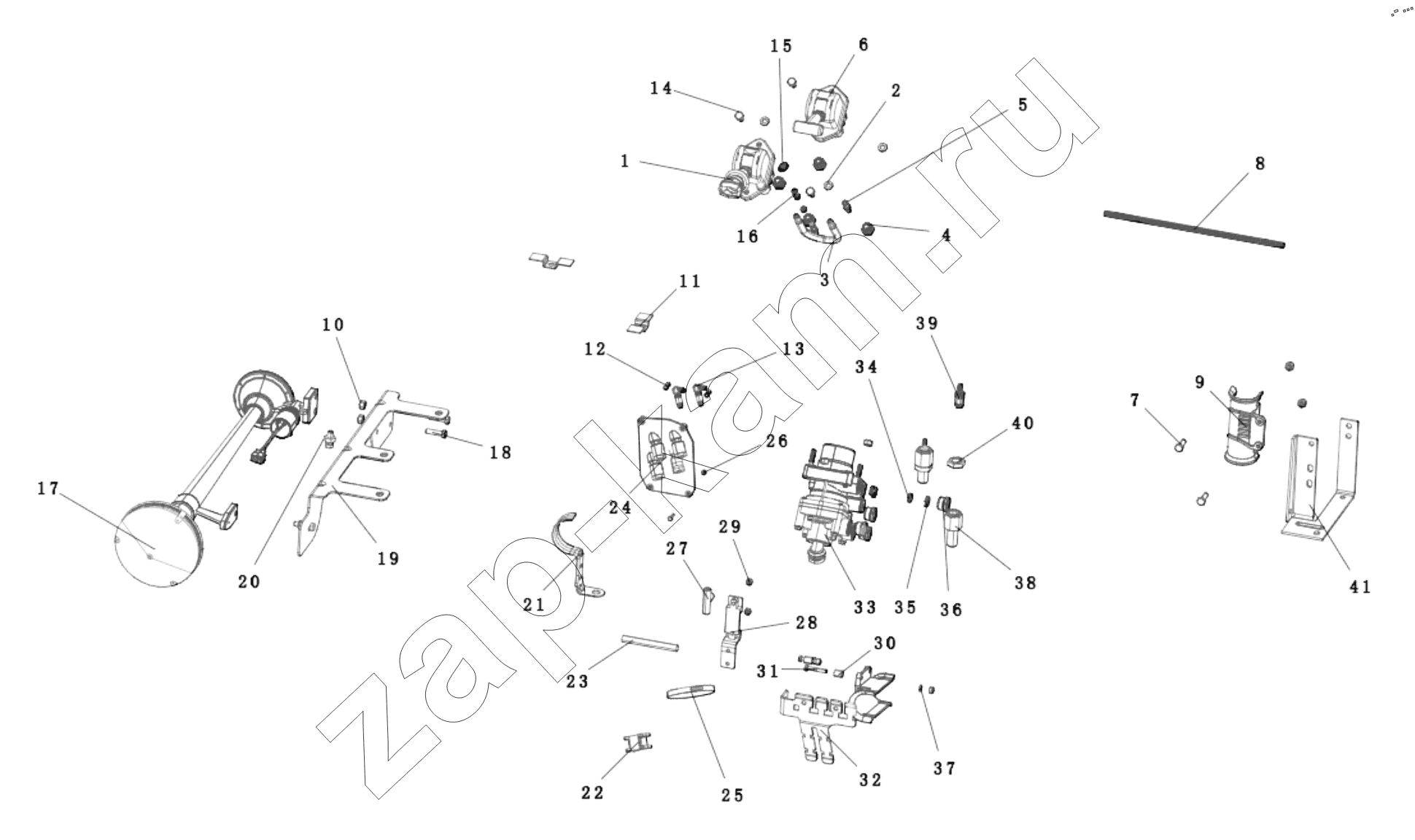 Схема/чертеж: DC97189090107 CAB BRAKE DEVICE / Shaanxi Shacman SX331853386 (X5000)
