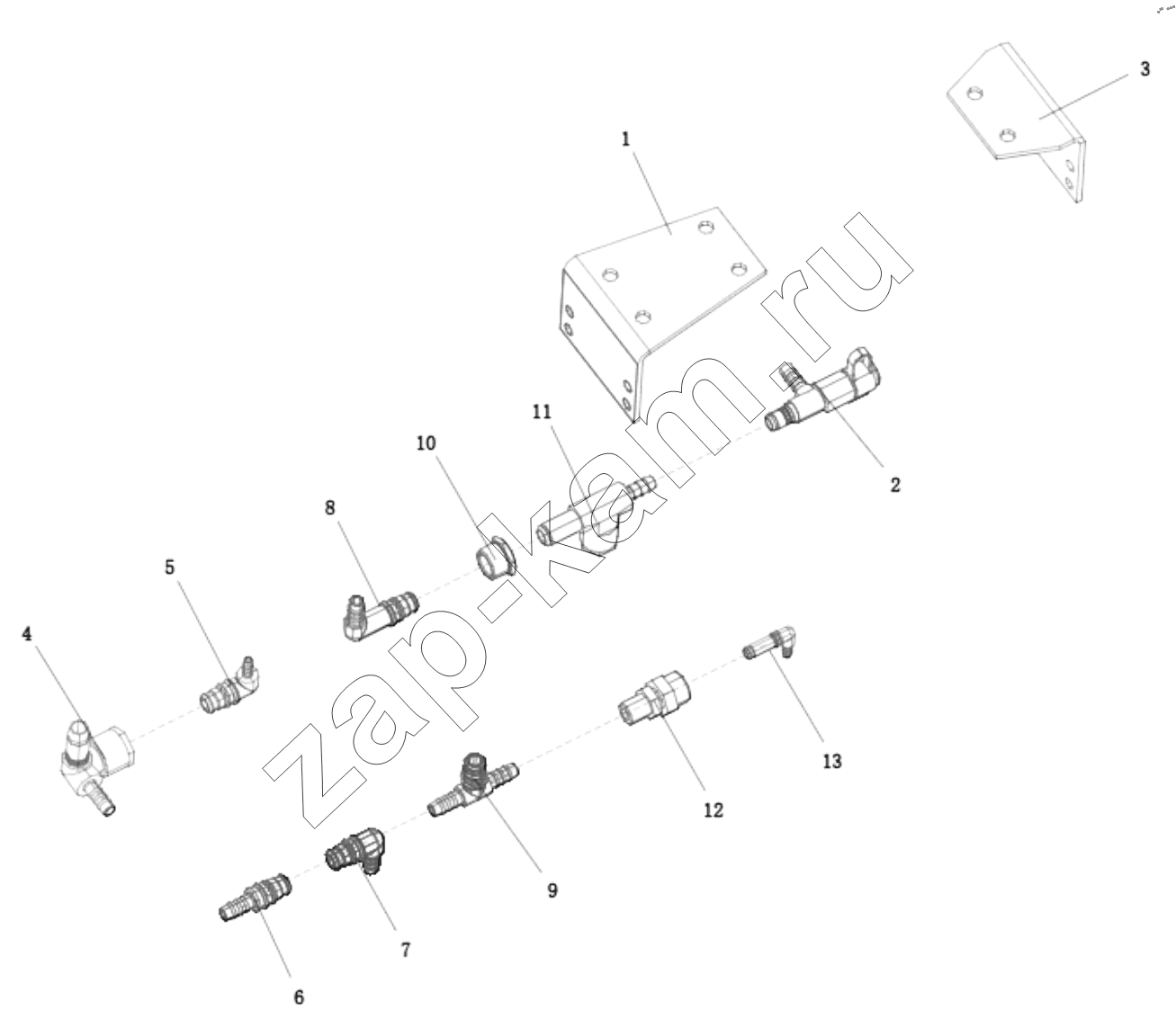 Схема/чертеж: DC95319080104 ABS LINE ASSEMBLY / Shaanxi Shacman SX331853386 (X5000)