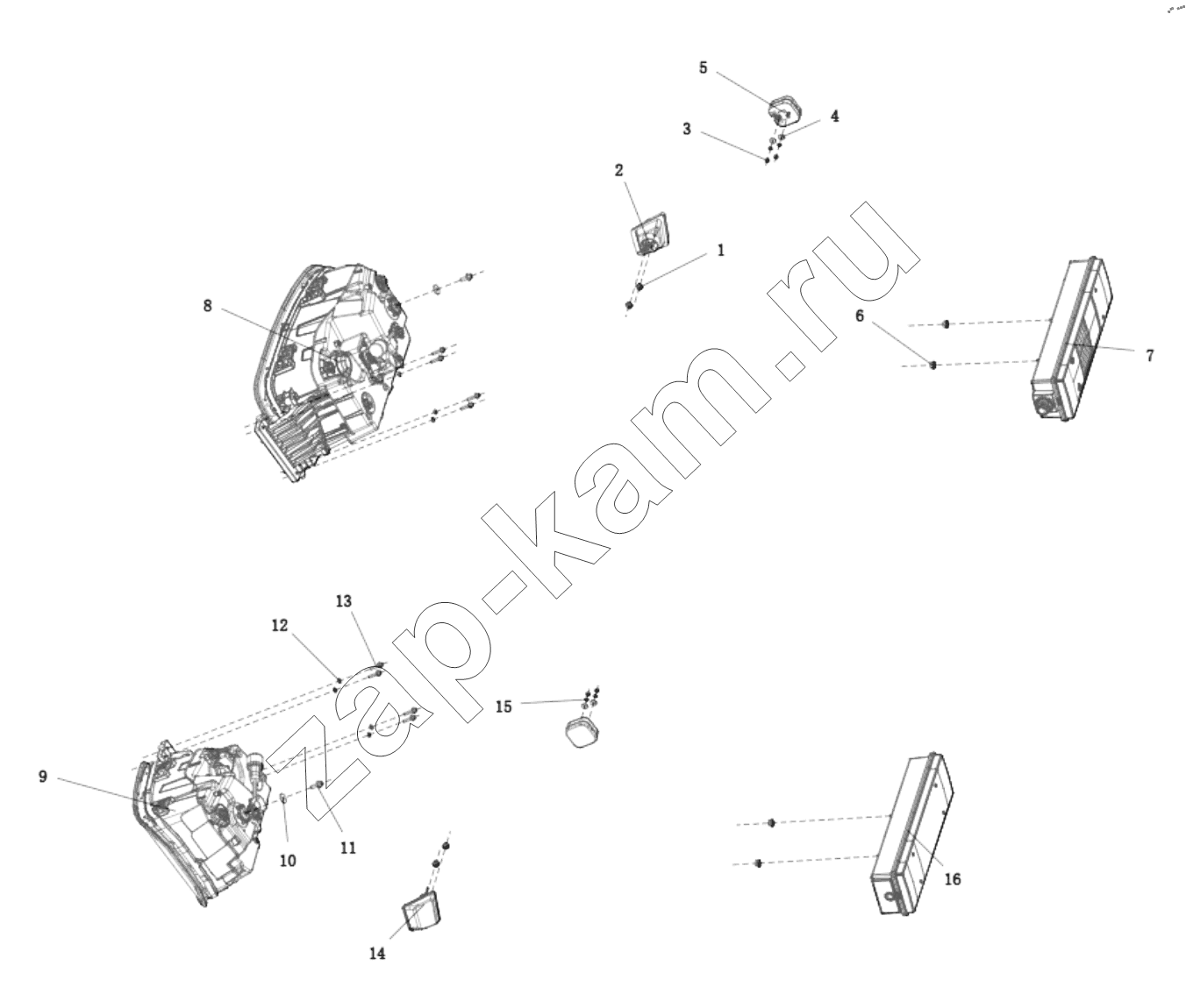 Схема/чертеж: DC97189810212 CHASSIS LIGHTS / Shaanxi Shacman SX331853386 (X5000)