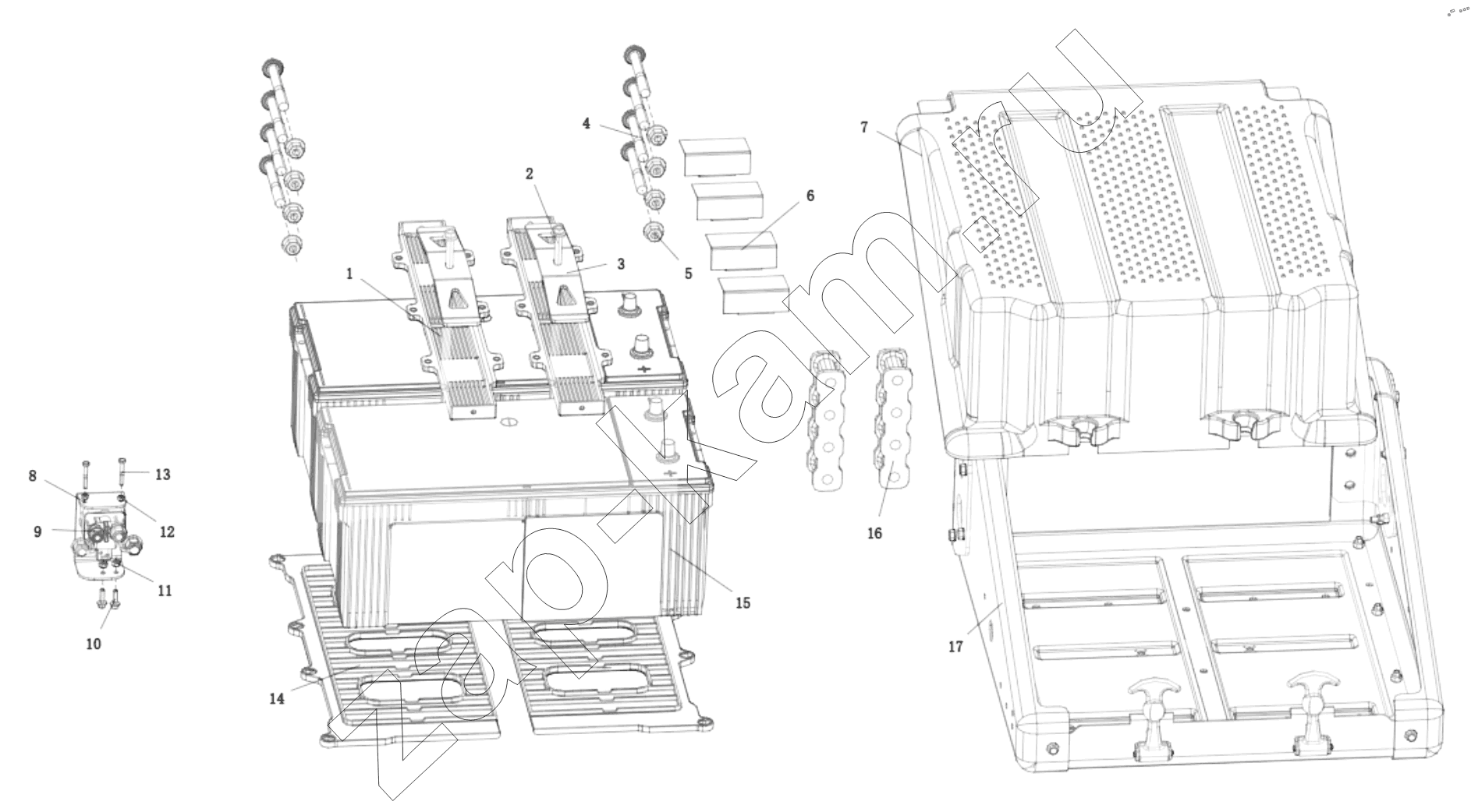 Схема/чертеж: DC97189760220 BATTERY / Shaanxi Shacman SX331853386 (X5000)