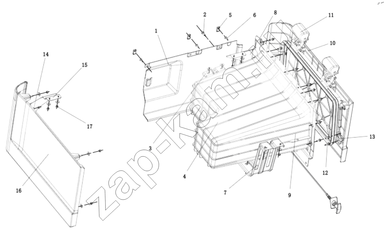 Схема/чертеж: DC14251290026 CONTAINER TOOLBOX / Shaanxi Shacman SX331853386 (X5000)