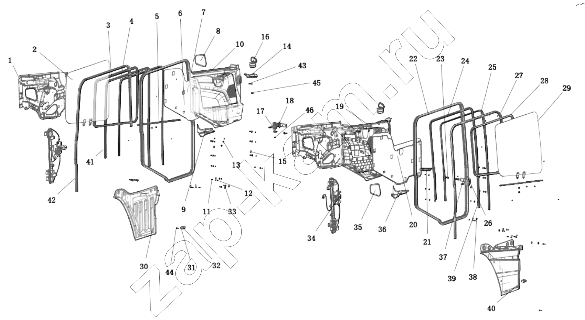 Схема/чертеж: DC14251330064 DOOR ACCESSORIES / Shaanxi Shacman SX331853386 (X5000)