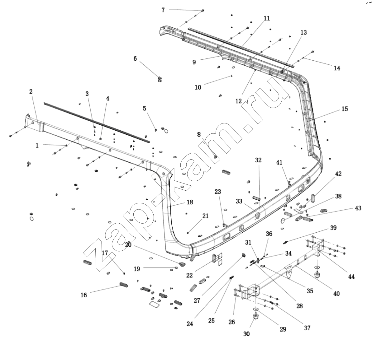 Схема/чертеж: DC14251971012 ASSEMBLY PARTS / Shaanxi Shacman SX331853386 (X5000)
