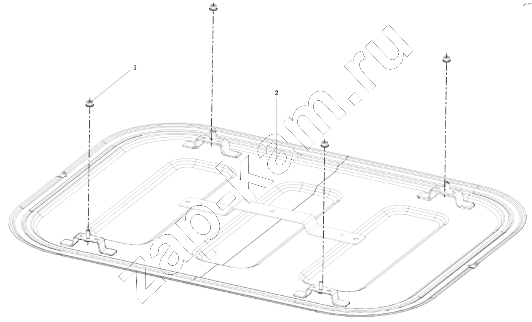 Схема/чертеж: DC14251420007 SUNROOF PANEL / Shaanxi Shacman SX331853386 (X5000)
