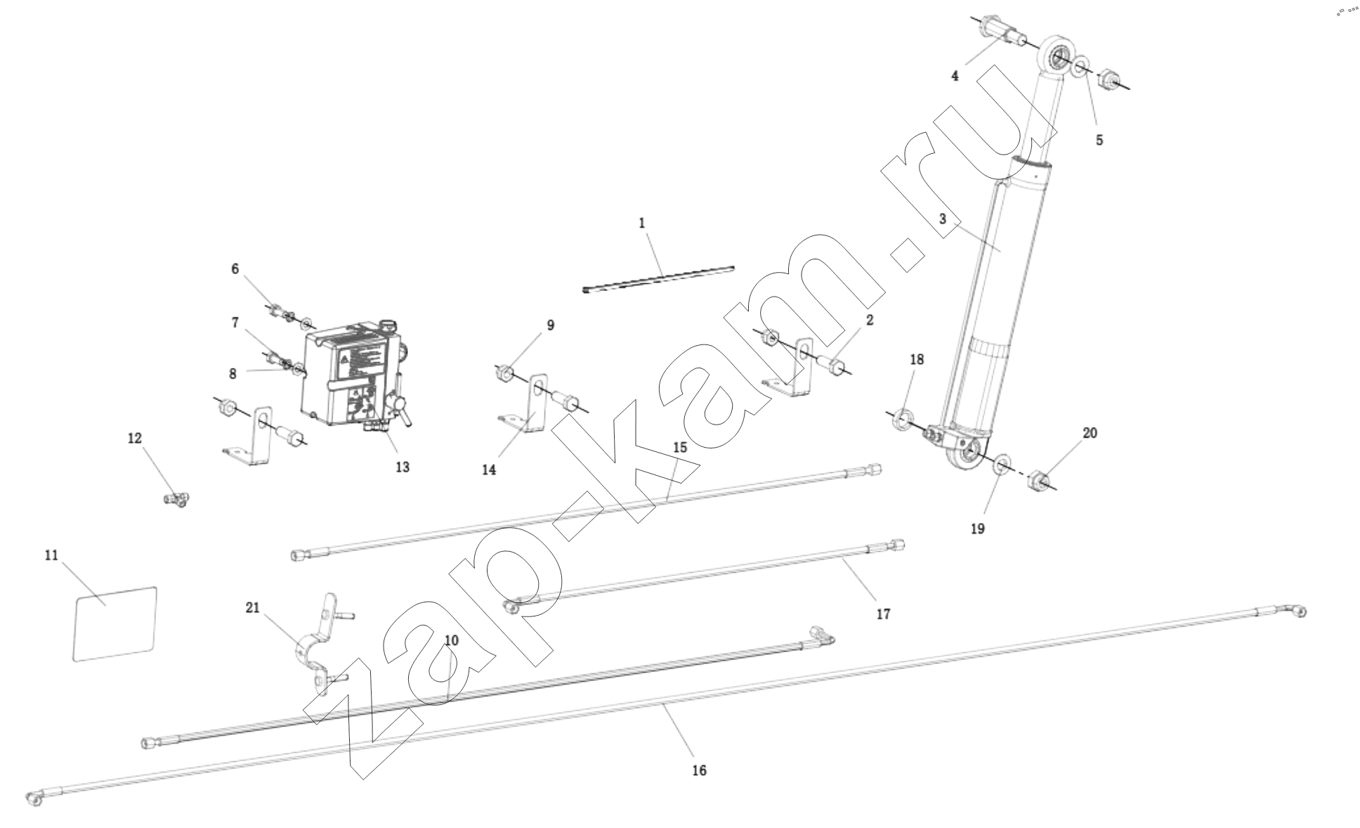 Схема/чертеж: DC97259820183 CAB TILTING DEVICE / Shaanxi Shacman SX331853386 (X5000)