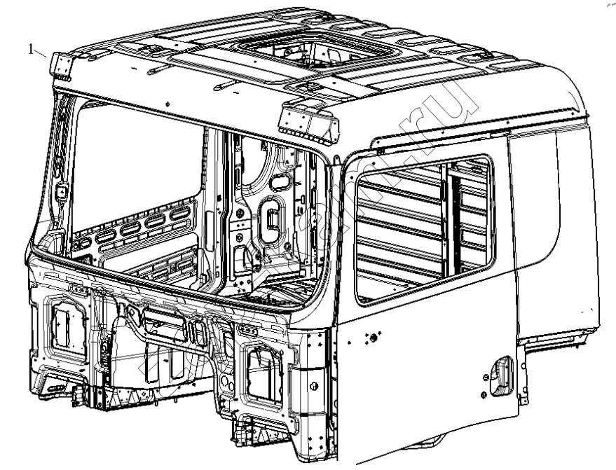 Схема/чертеж: CAB WELDING ASSY / Shaanxi Shacman SX33186T386 (X3000)
