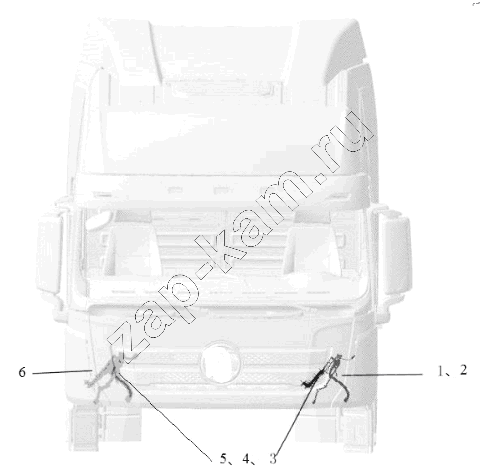 Схема/чертеж: LOOMS ON CAB OUTER / Shaanxi Shacman SX33186T386 (X3000)