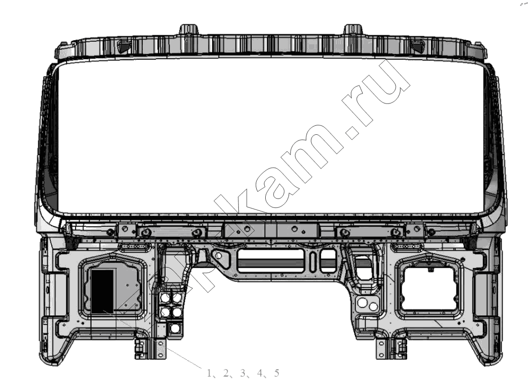 Схема/чертеж: FRONT TERMINAL BOX / Shaanxi Shacman SX33186T386 (X3000)