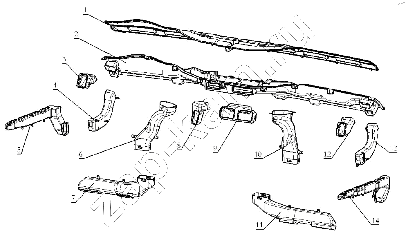 Схема/чертеж: AIR DUCT / Shaanxi Shacman SX33186T386 (X3000)