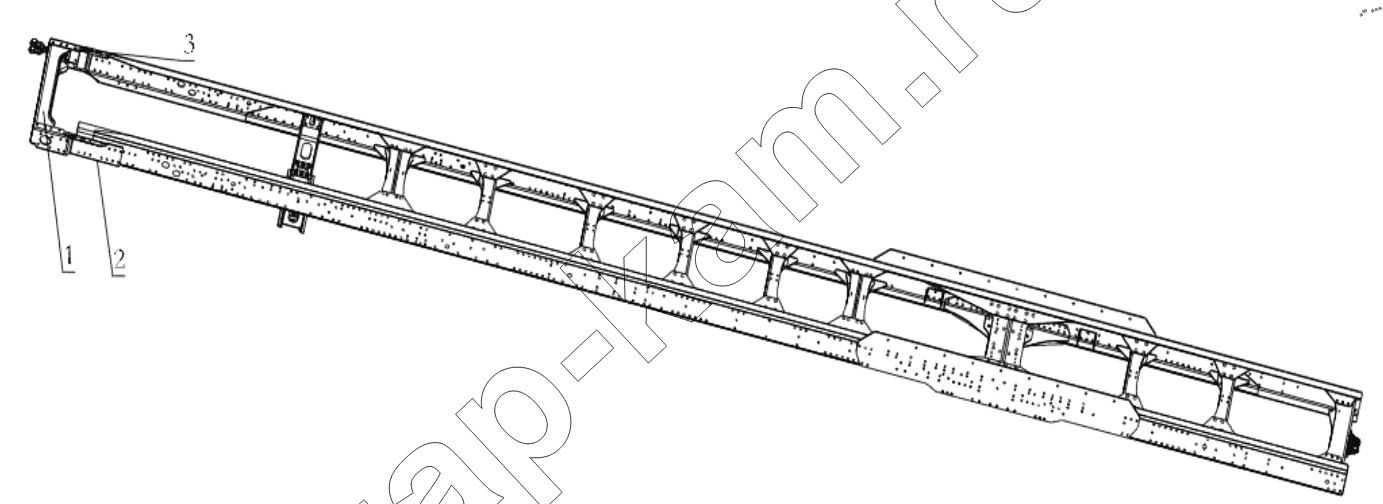 Схема/чертеж: FRAME FOREPART ACCESSORY / Shaanxi Shacman SX33186T386 (X3000)