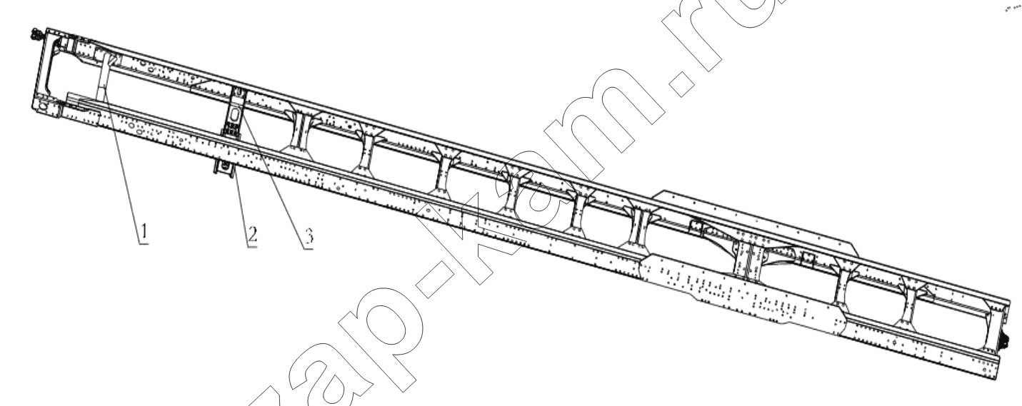 Схема/чертеж: FRAME ASSISTANT CROSS MEMBER / Shaanxi Shacman SX33186T386 (X3000)