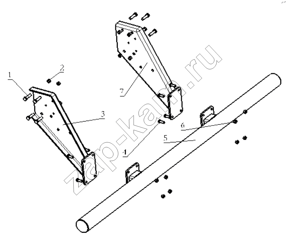Схема/чертеж: DEFENSIVE DRILL PROTECTION FRAME / Shaanxi Shacman SX33186T386 (X3000)