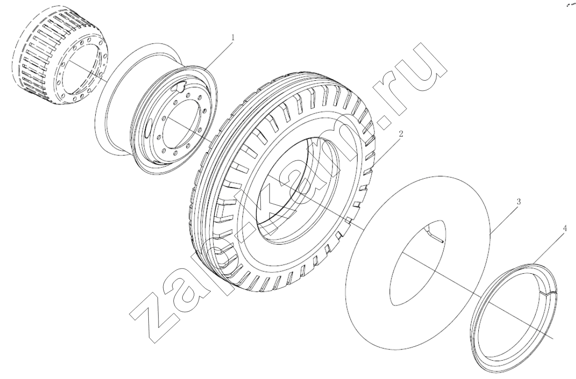 Схема/чертеж: WHEELING SYSTEM / Shaanxi Shacman SX33186T386 (X3000)