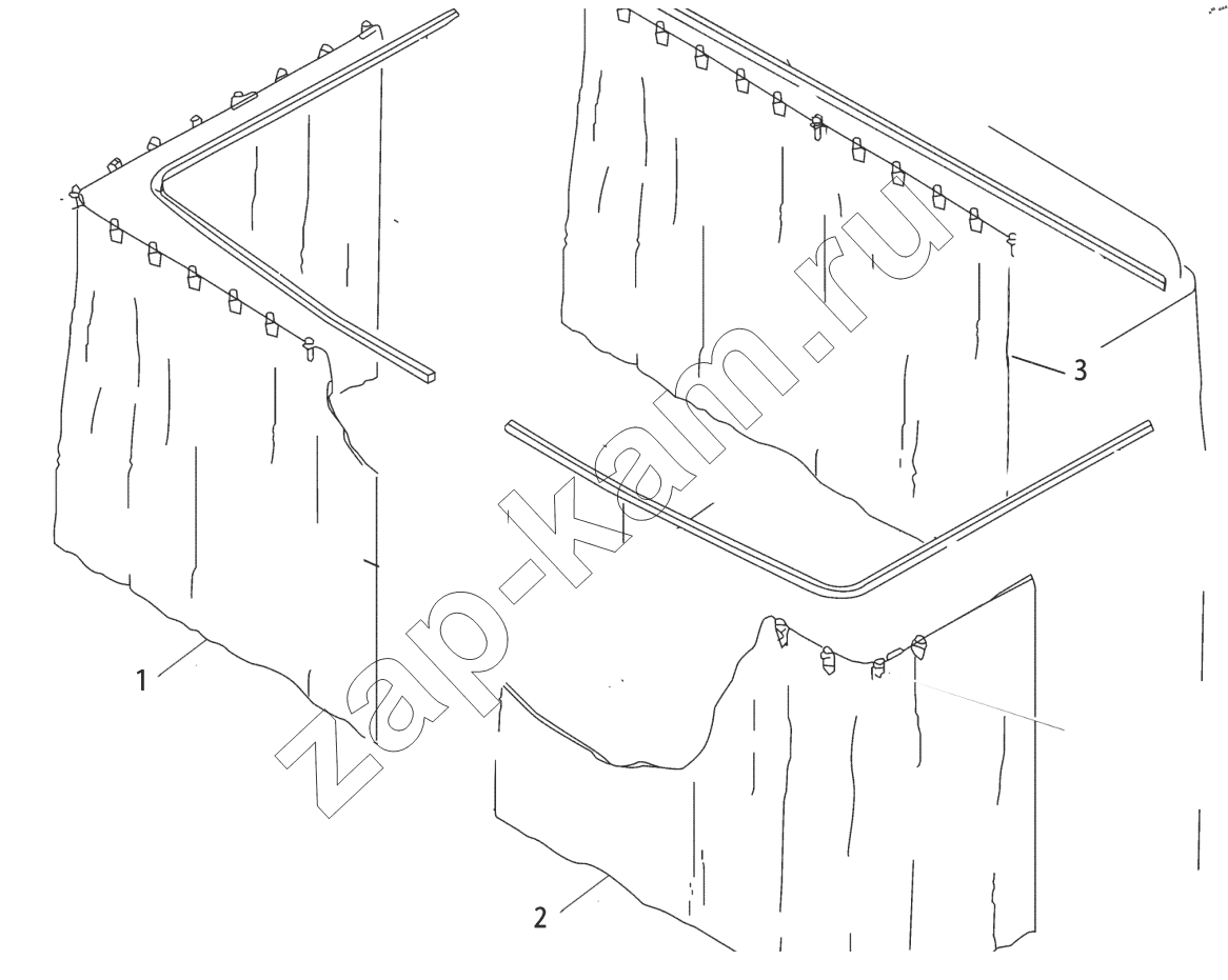 Схема/чертеж: AIL-ROUND CURTAIN / Shaanxi Shacman SX33186T386 (X3000)