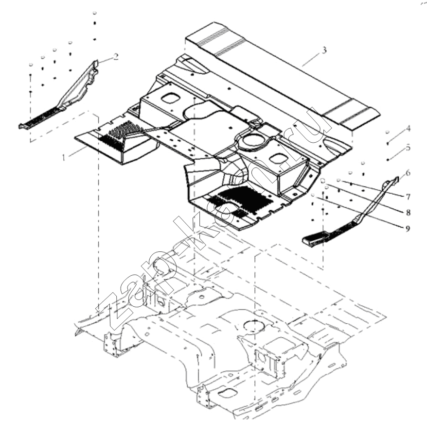 Схема/чертеж: FLOOR MAT WIDE / Shaanxi Shacman SX33186T386 (X3000)
