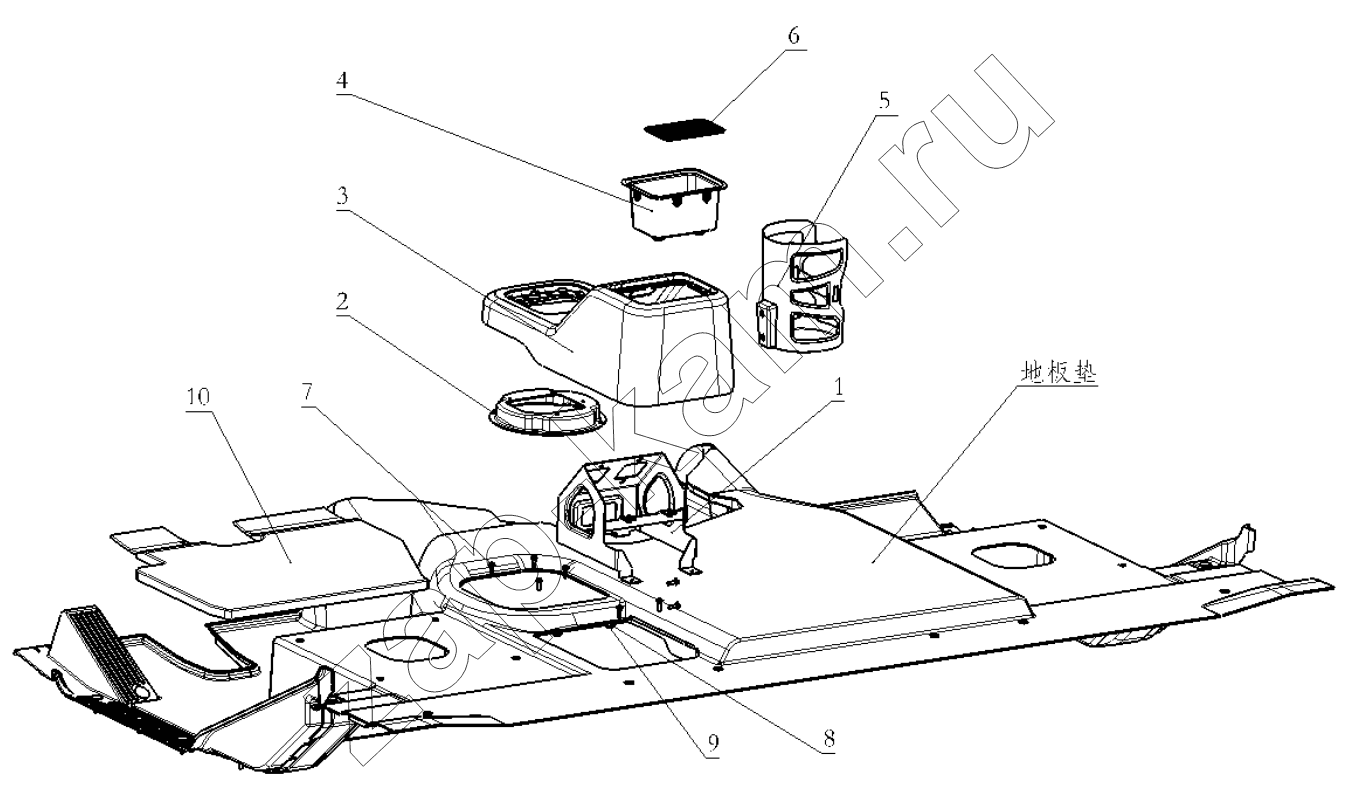 Схема/чертеж: FLOOR MAT WIDE / Shaanxi Shacman SX33186T386 (X3000)