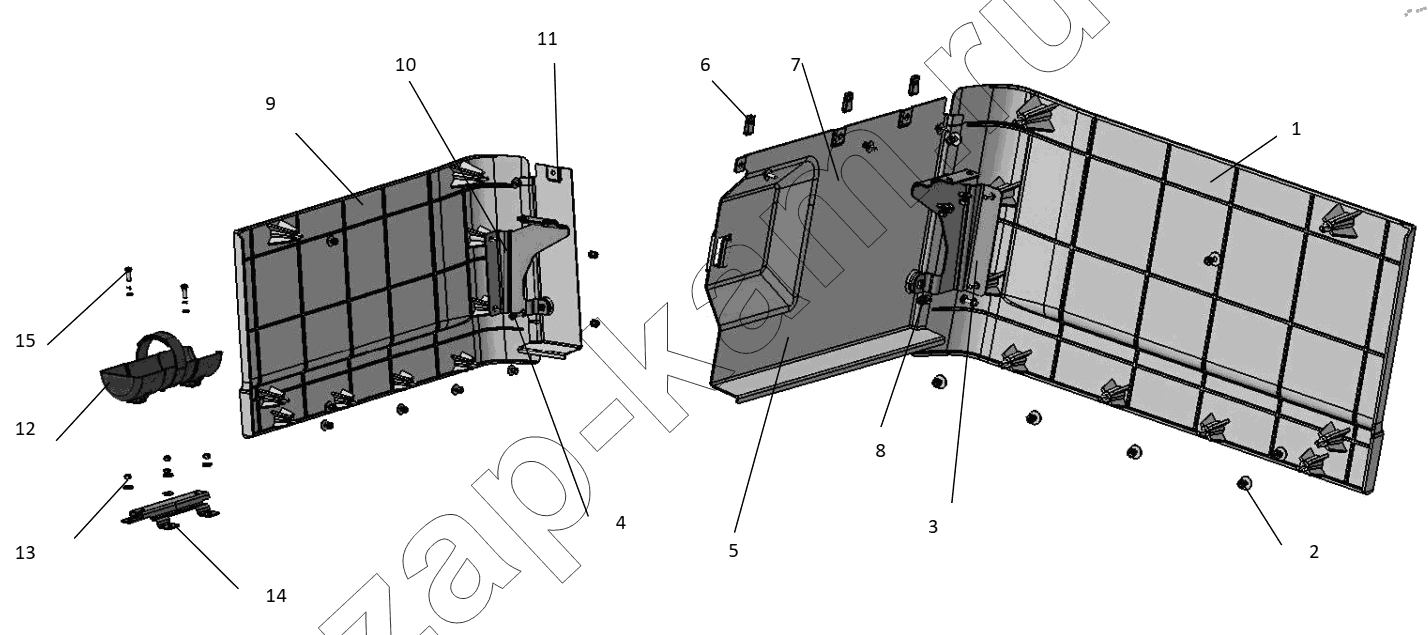 Схема/чертеж: MUDGUARDS / Shaanxi Shacman SX33186T386 (X3000)