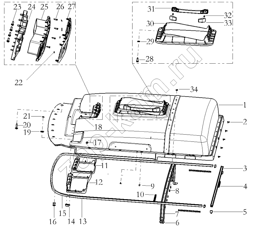 Схема/чертеж: THE INTERIOR TRIM ASSEMBLY / Shaanxi Shacman SX33186T386 (X3000)