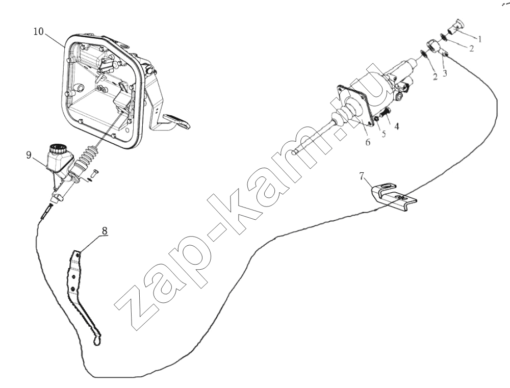 Схема/чертеж: PULL CLUTCH CONTROL DEVICE / Shaanxi Shacman SX33186T386 (X3000)