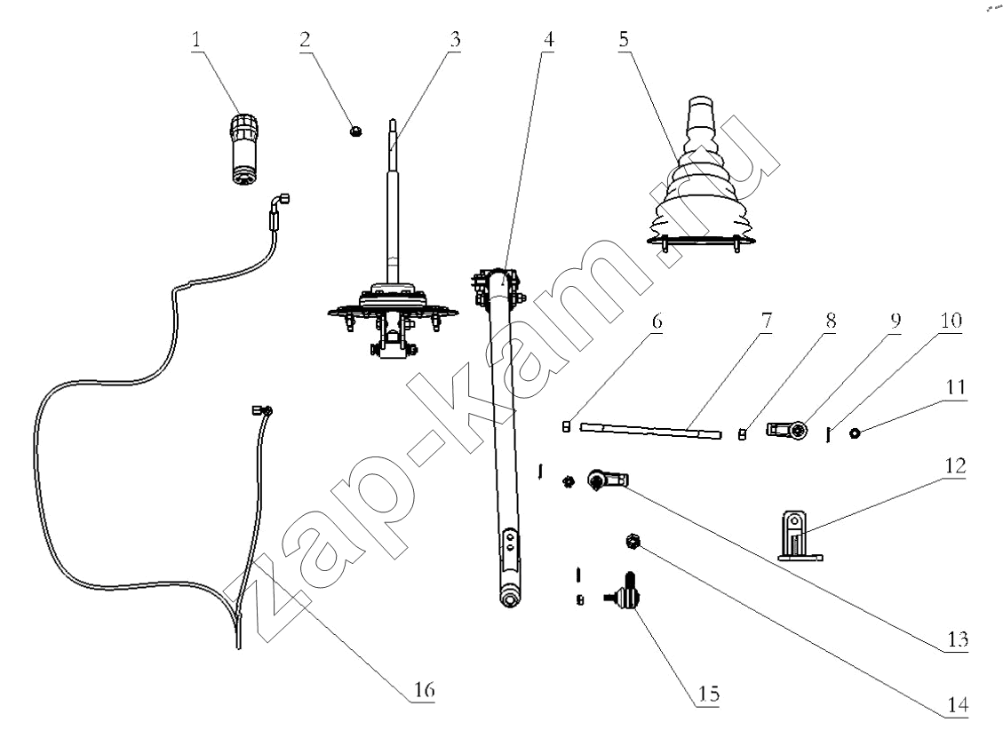 Схема/чертеж: SHIFTING DEVECE / Shaanxi Shacman SX33186T386 (X3000)