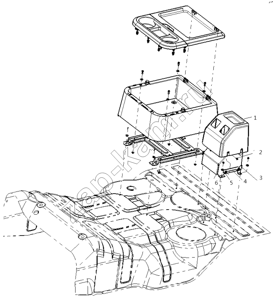 Схема/чертеж: THE INTERIOR TRIM ASSEMBLY / Shaanxi Shacman SX33186T386 (X3000)