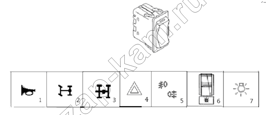 Схема/чертеж: ПЕРЕКЛЮЧАТЕЛЬ; SWITCH / Shaanxi Shacman SX3318DT366 (F3000)