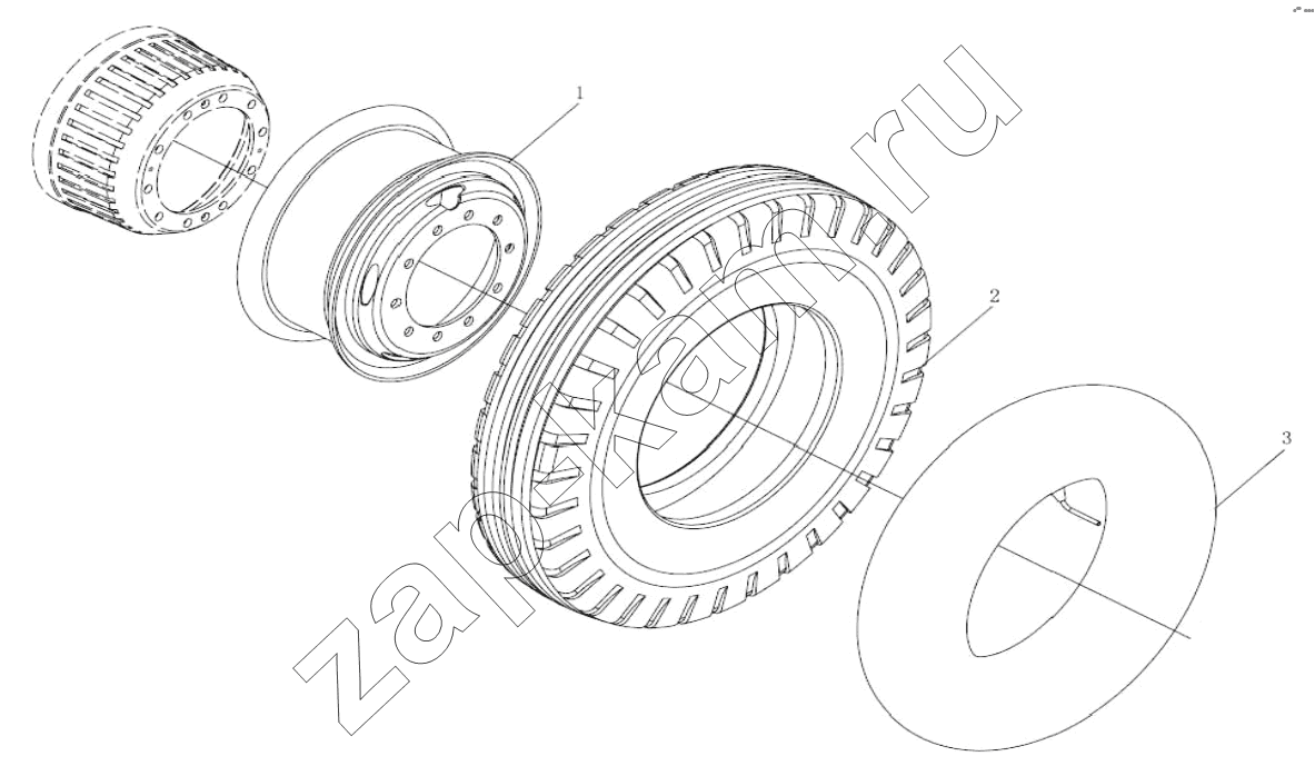 Схема/чертеж: СИСТЕМА КОЛЕС; WHEELING SYSTEM / Shaanxi Shacman SX3318DT366 (F3000)