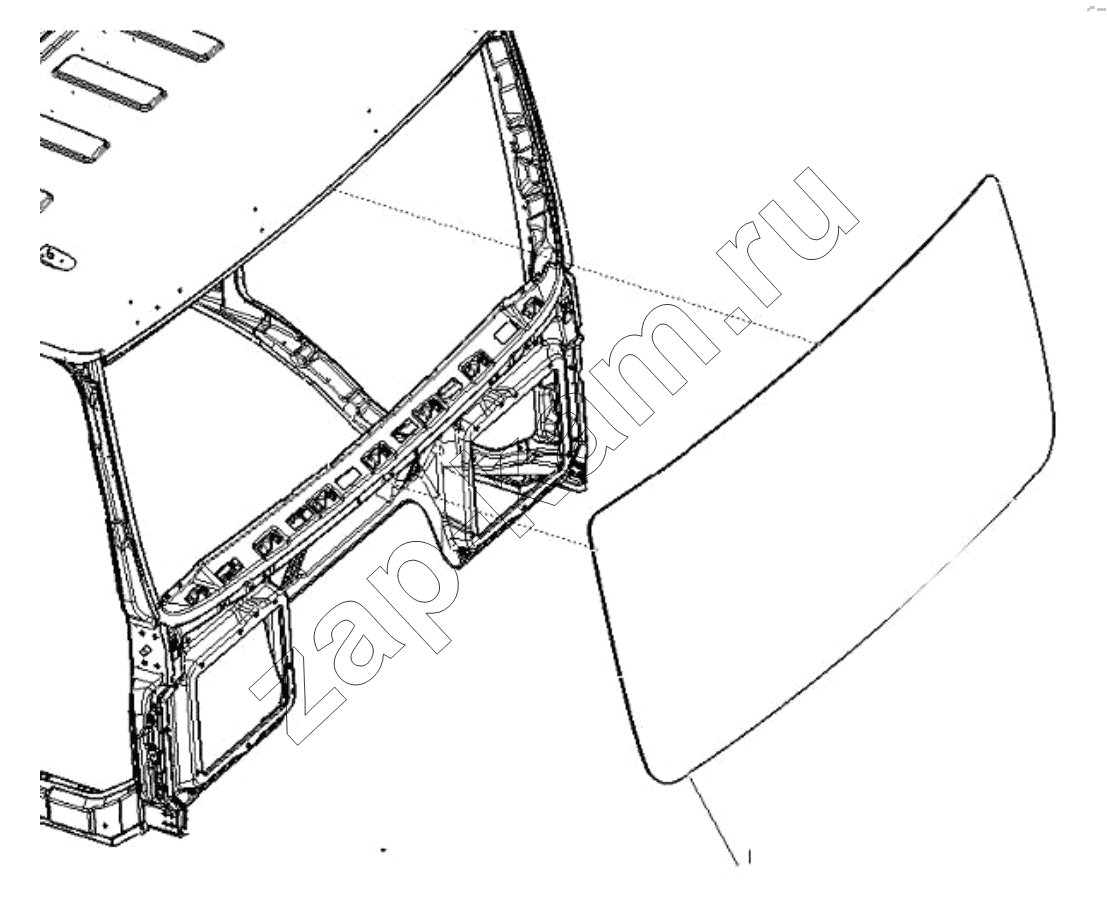 Схема/чертеж: Лобовое стекло;WINDSCREEN / Shaanxi Shacman SX3318HT366TL