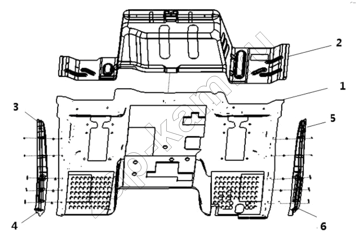 Схема/чертеж: Коврики для пола;FLOOR MATS / Shaanxi Shacman SX3318HT366TL