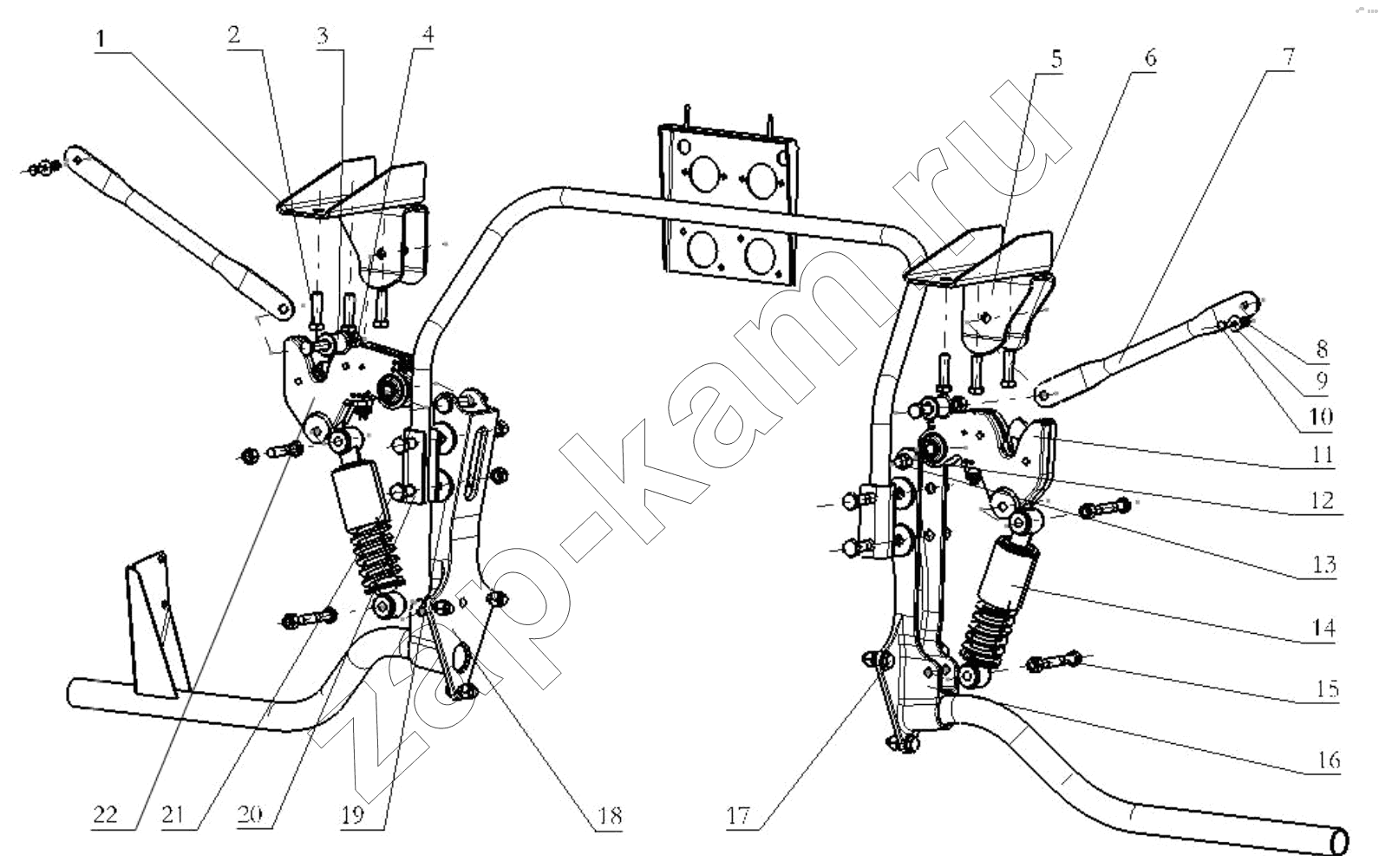 Схема/чертеж: Устройство блокировки кабины;CAB LOCKING DEVICE / Shaanxi Shacman SX3318HT366TL