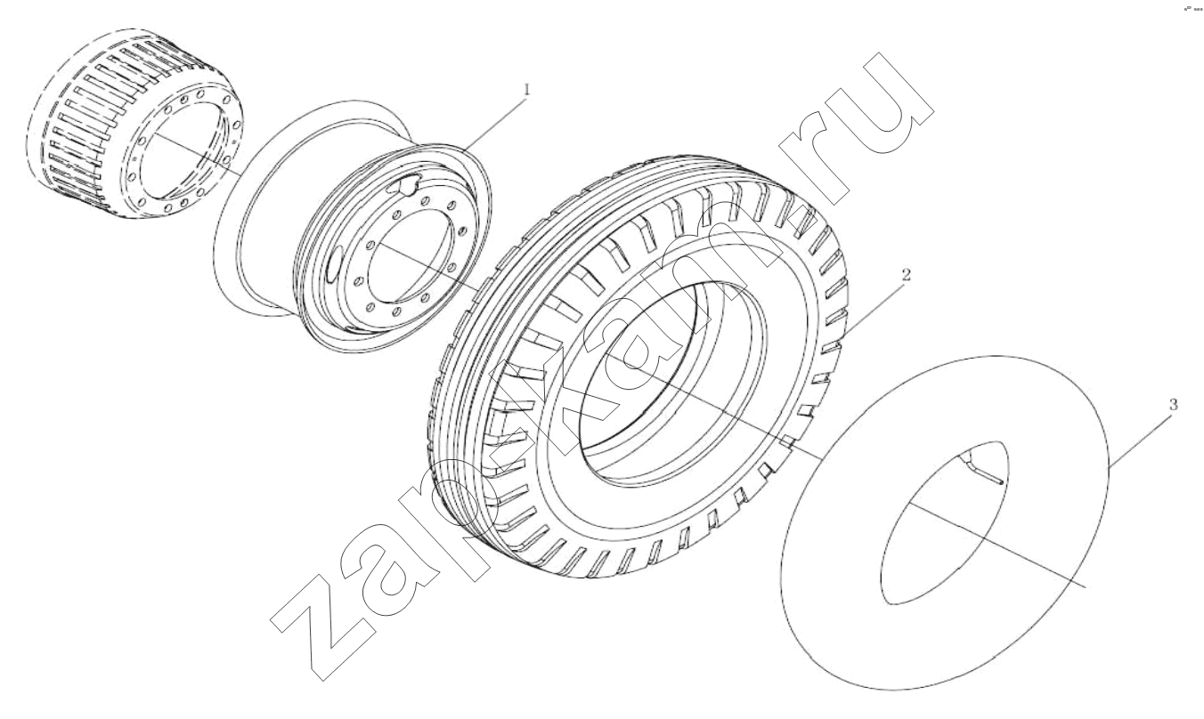 Схема/чертеж: Колесная система;WHEELING SYSTEM / Shaanxi Shacman SX3318HT366TL