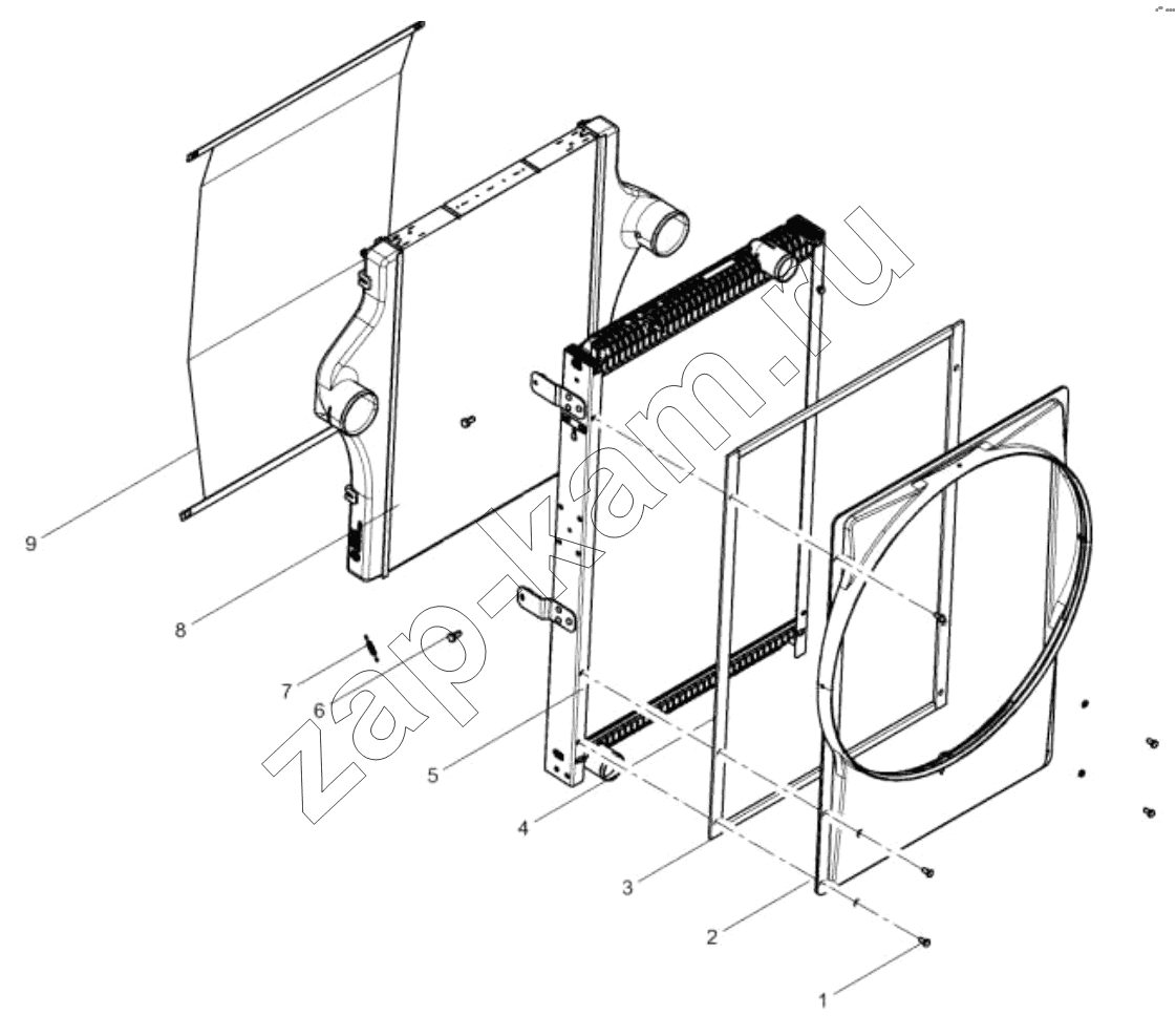 Схема/чертеж: Система охлаждения;COOLER SYSTEM / Shaanxi Shacman SX3318HT366TL