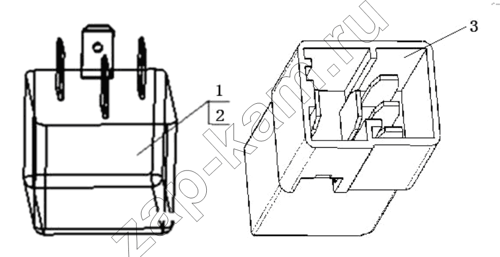 Схема/чертеж: Реле;RELAY / Shaanxi Shacman SX3318HT366TL