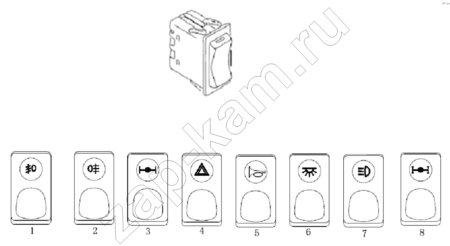 Схема/чертеж: Переключатель;SWITCH / Shaanxi Shacman SX3318HT366TL