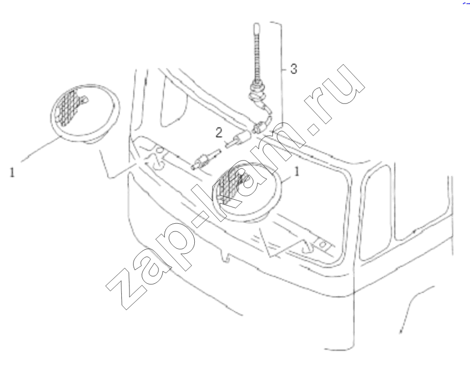 Схема/чертеж: RADIO LOUDHAILER TRANSFORMER WIRE / Shaanxi Shacman SX4255DV385