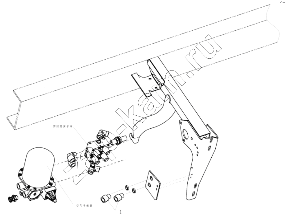 Схема/чертеж: BAROMETRIC PRESSURE SENSOR / Shaanxi Shacman SX4255DV385