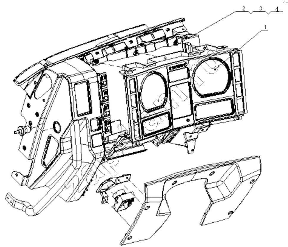 Схема/чертеж: INSTRUMENT CLUSTER / Shaanxi Shacman SX4255DV385