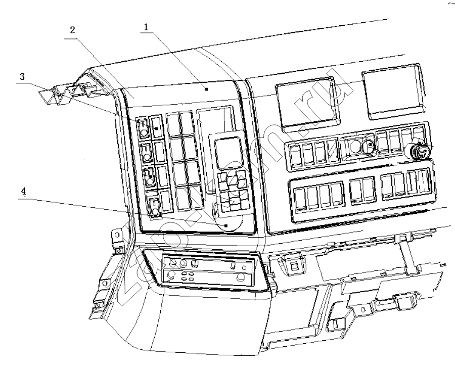 Схема/чертеж: SWITCH PANEL / Shaanxi Shacman SX4255DV385