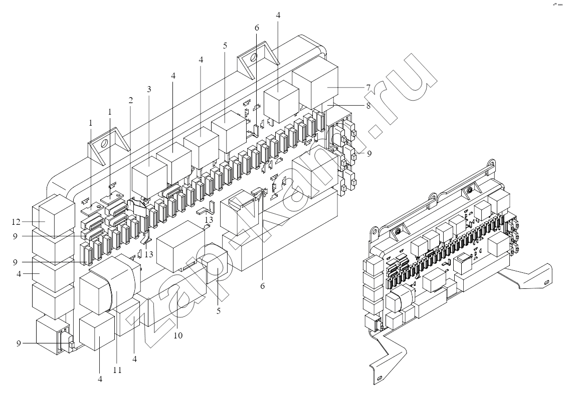 Схема/чертеж: ELECTRIC PANEL I / Shaanxi Shacman SX4255DV385