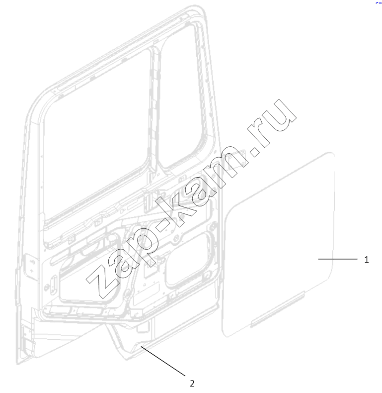 Схема/чертеж: DOOR AND DOOR GLASS / Shaanxi Shacman SX4255DV385