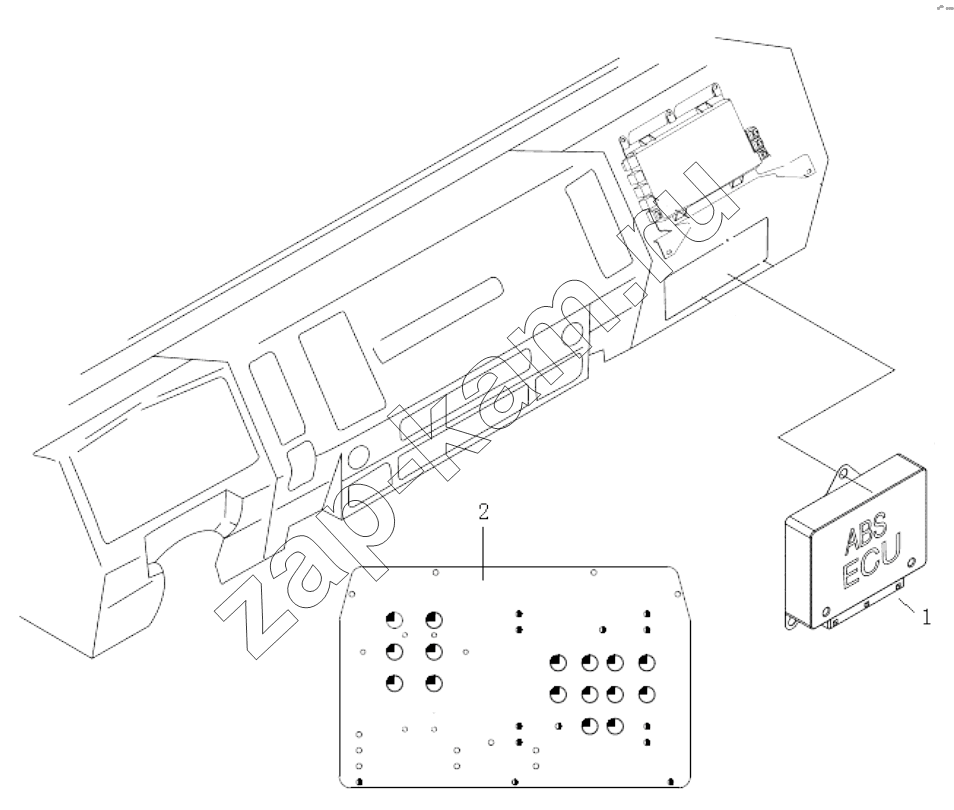 Схема/чертеж: ABS CONTROLLER / Shaanxi Shacman SX4255DV385