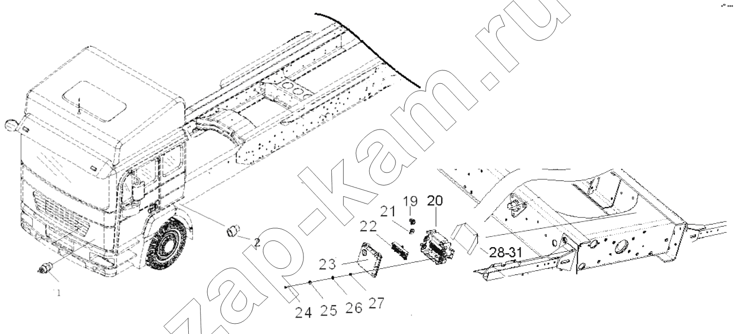 Схема/чертеж: CHASSIS APPLIANCES / Shaanxi Shacman SX4255DV385