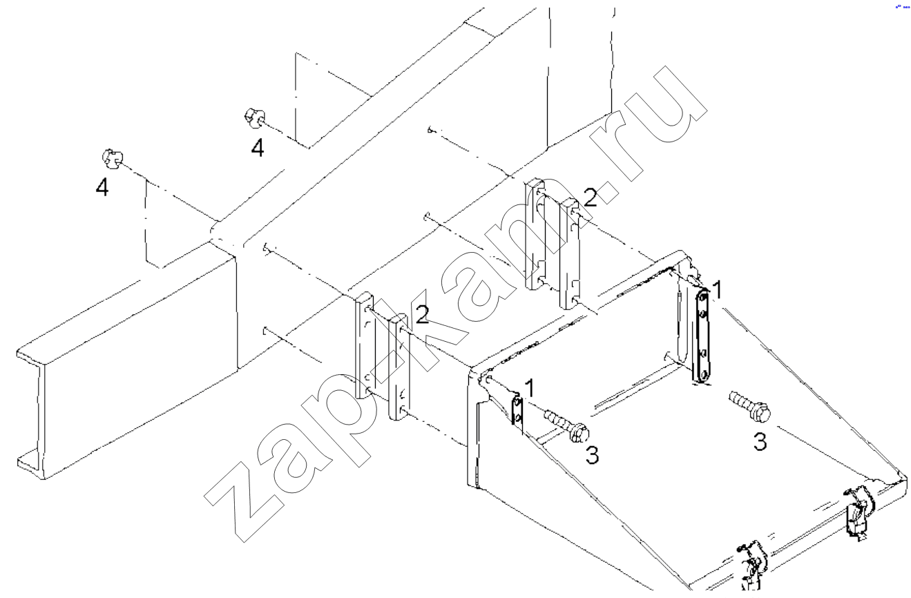 Схема/чертеж: BATTERY BOX MOUNTING / Shaanxi Shacman SX4255DV385