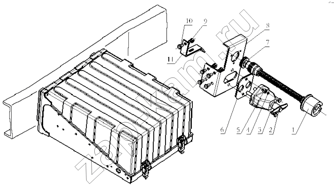 Схема/чертеж: MAIN BATTERY SWITCH / Shaanxi Shacman SX4255DV385