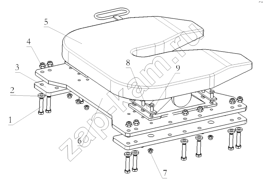 Схема/чертеж: SEMI TRAILING BASE / Shaanxi Shacman SX4255DV385