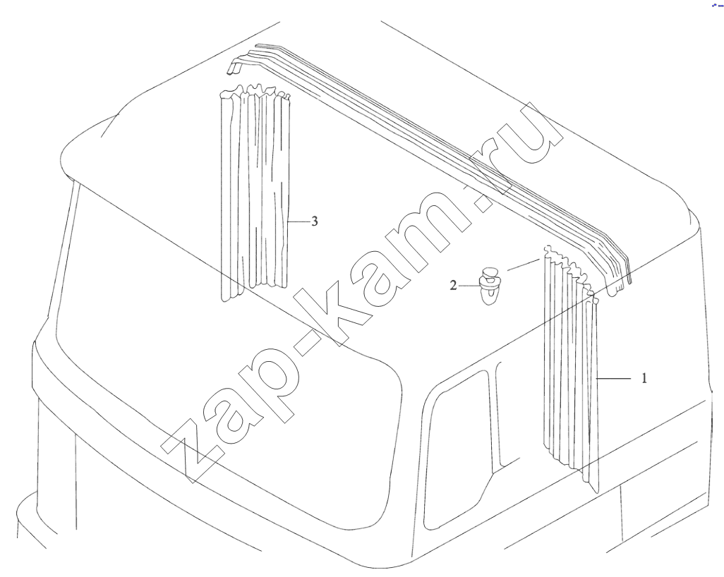Схема/чертеж: TRANSVERSE CURTAIN / Shaanxi Shacman SX4255DV385