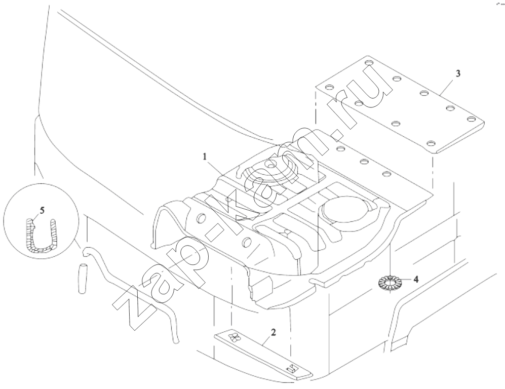Схема/чертеж: ENGINE COWLING INSULATION / Shaanxi Shacman SX4255DV385