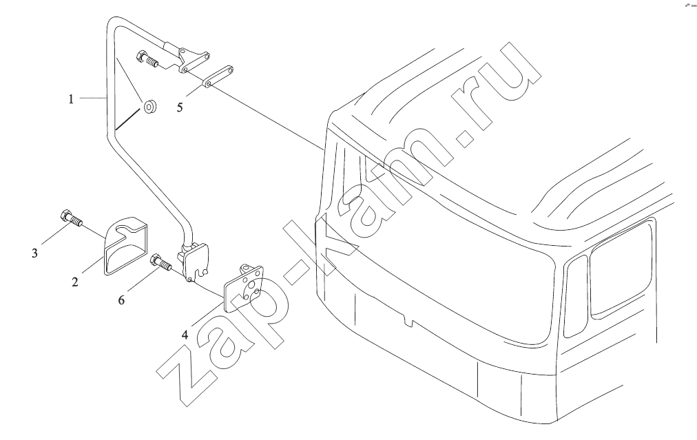 Схема/чертеж: REARVIEW MIRROR RIGHT BRACKET / Shaanxi Shacman SX4255DV385